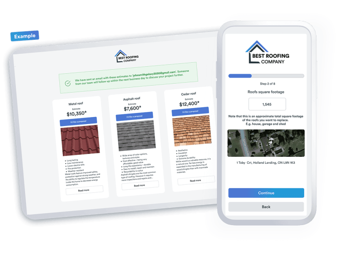 Instant Roof Estimate Software | Roofr